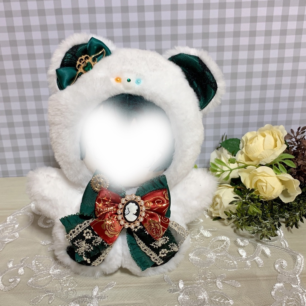 16cm♡着ぐるみ ぬい服 おすわり ショルダーチャーム付き