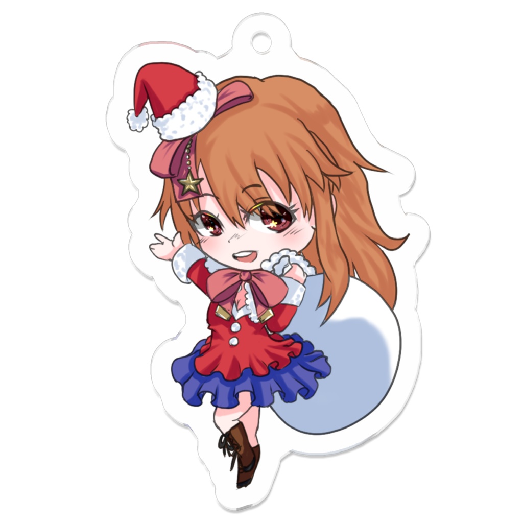 X'mas衣装アクリルキーホルダー 50 x 50 mm
