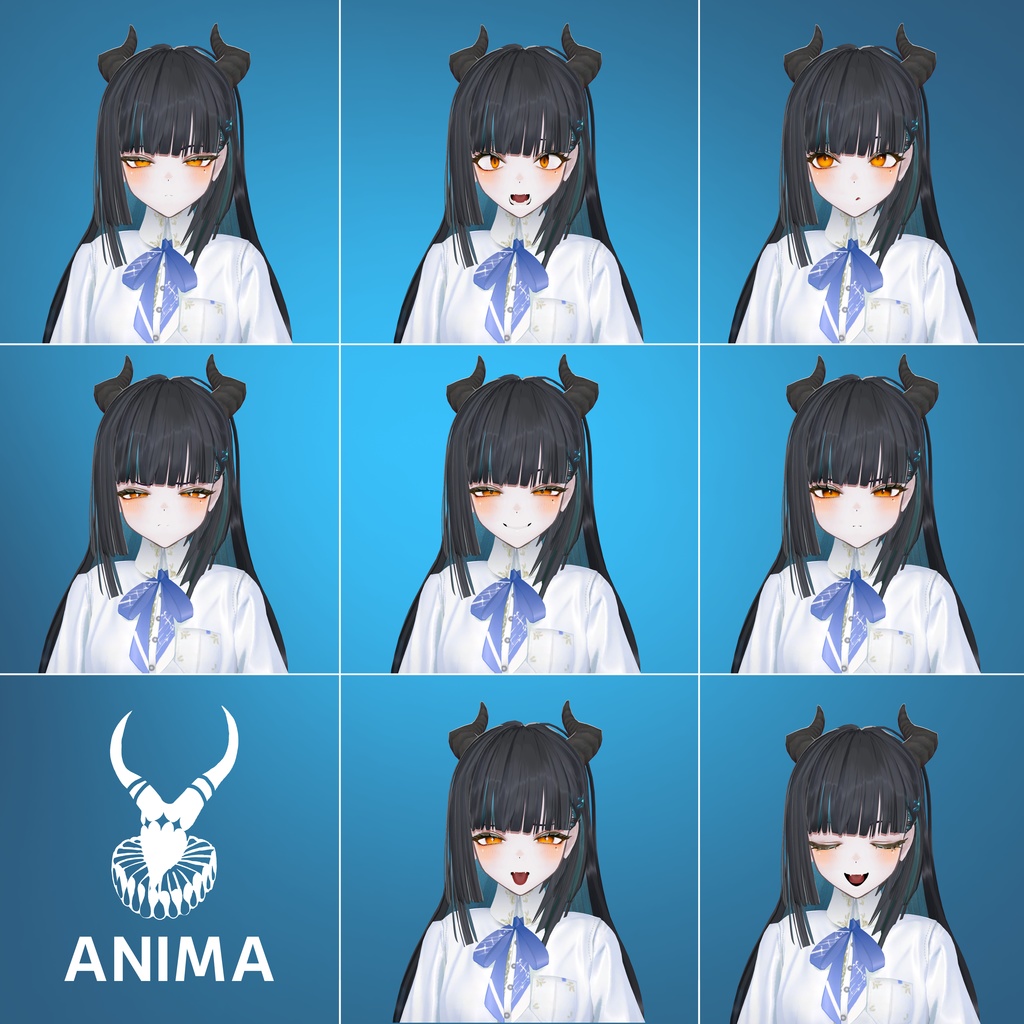 【3DModel】AnimaAbstractaCobalta【VRChat avatar】
