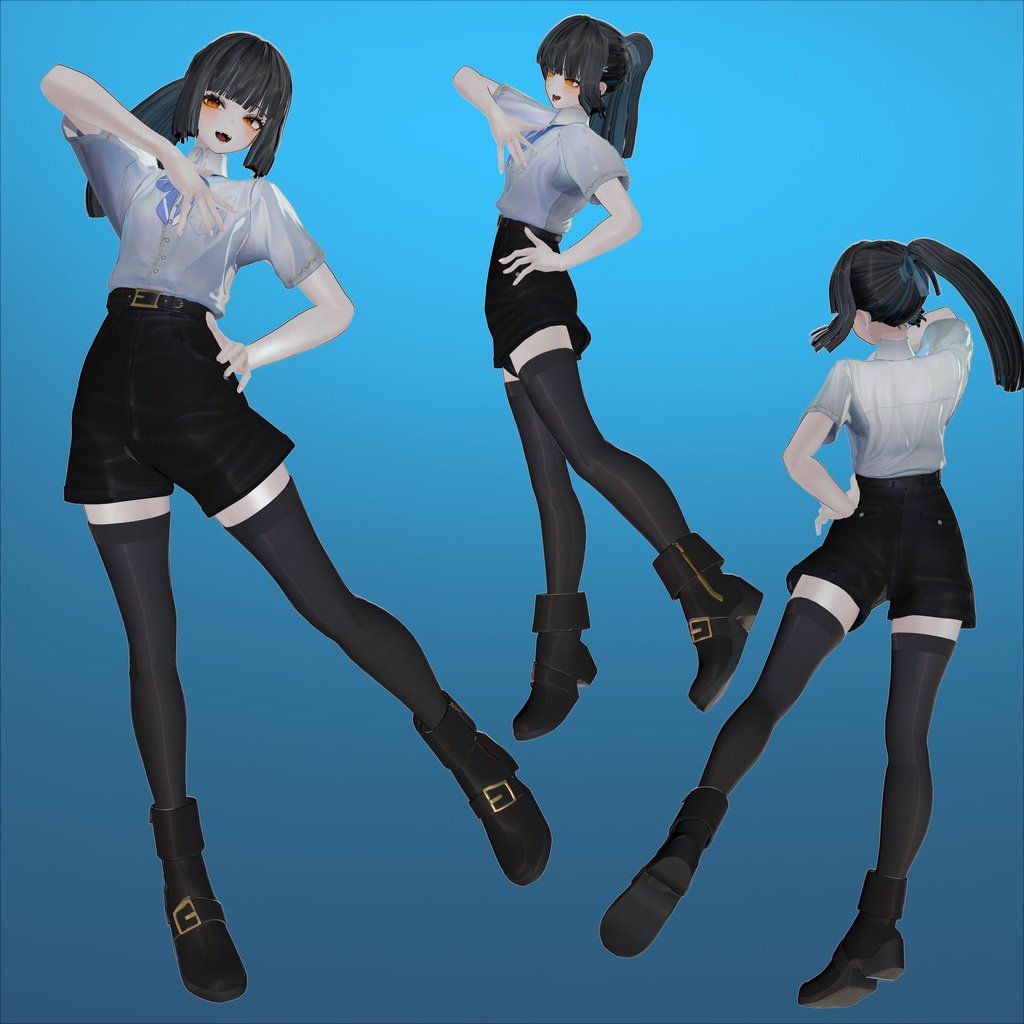 【3DModel】AnimaAbstractaCobalta【VRChat avatar】