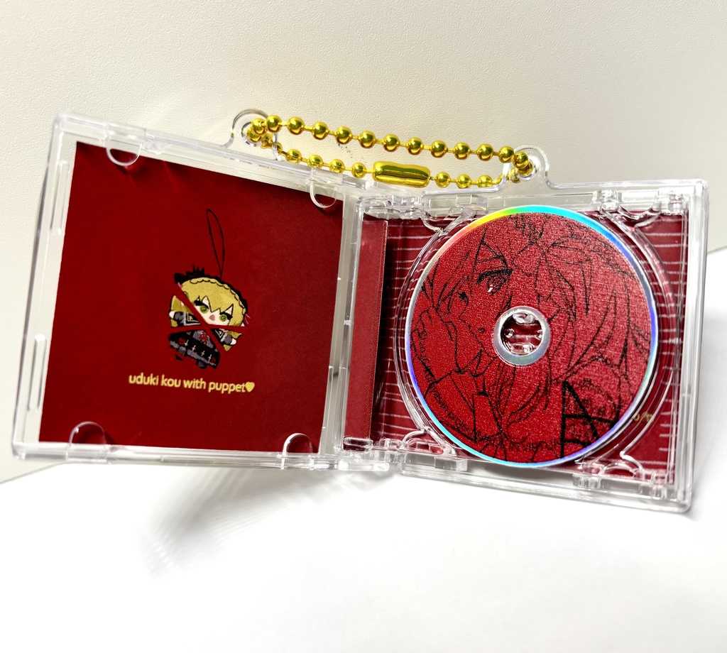 ミニCD風キーホルダー
