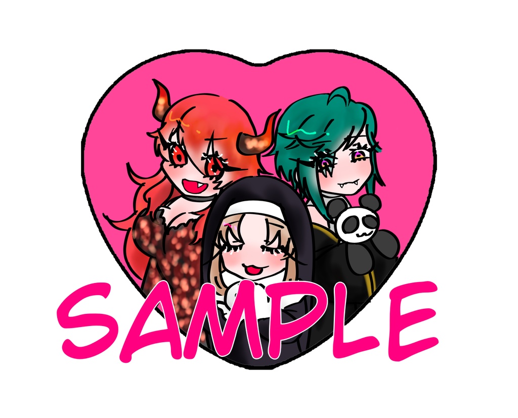 【非公式】cresc.ハート型缶バッジ