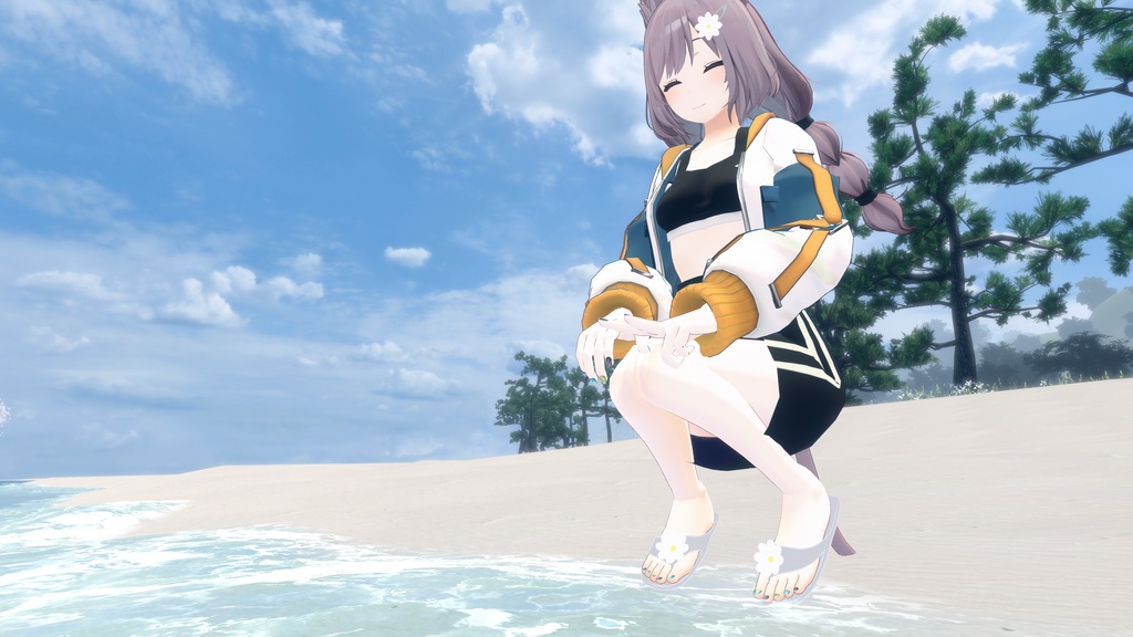 【VRC向け】Flower sandal フラワーサンダル 【まめひなた-mamehinata-】【沙猫-さねこ-】