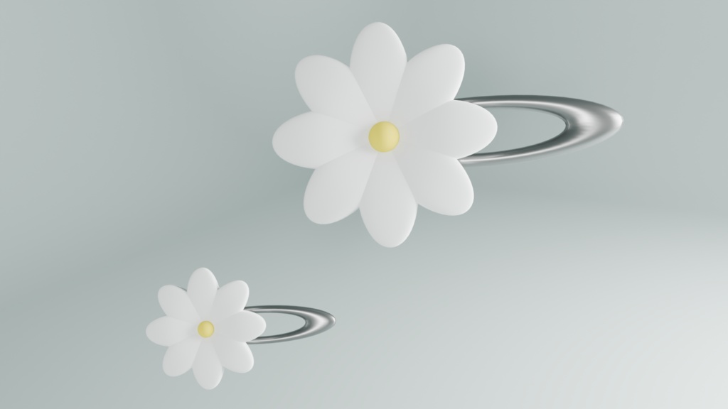 【VRC向け】Flower hairpin お花のヘアピン 【無料】まめひなた 沙猫