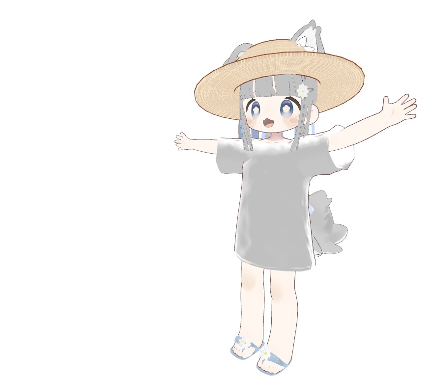 【VRC向け】Flower hairpin お花のヘアピン 【無料】まめひなた 沙猫