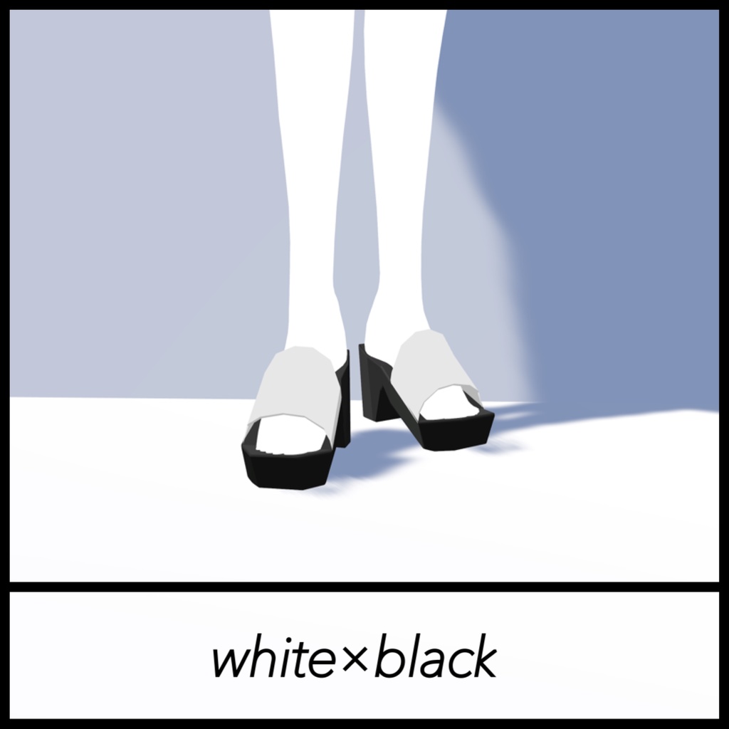 Chunkyheel Sandals チャンキーヒールサンダル 4アバター対応【森羅】【仙猫】【豺狼】【沙猫】VRChat想定