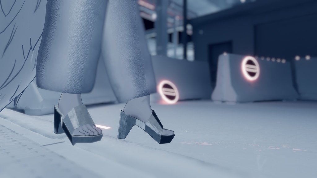 Chunkyheel Sandals チャンキーヒールサンダル 4アバター対応【森羅】【仙猫】【豺狼】【沙猫】VRChat想定