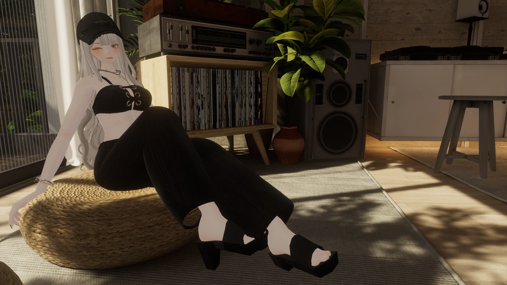 Chunkyheel Sandals チャンキーヒールサンダル 4アバター対応【森羅】【仙猫】【豺狼】【沙猫】VRChat想定