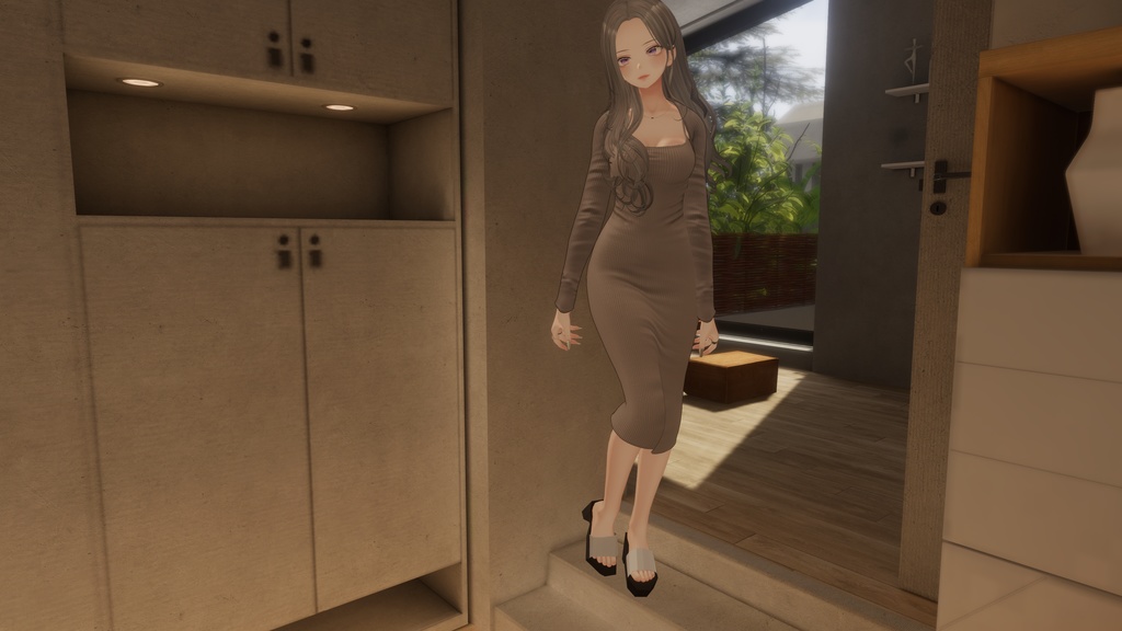 Chunkyheel Sandals チャンキーヒールサンダル 4アバター対応【森羅】【仙猫】【豺狼】【沙猫】VRChat想定