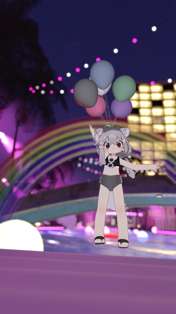 high waist lace up bikini set ハイウエストレースアップビキニセット(まめひなた-mamehinata- / まめふれんず)VRChat向け