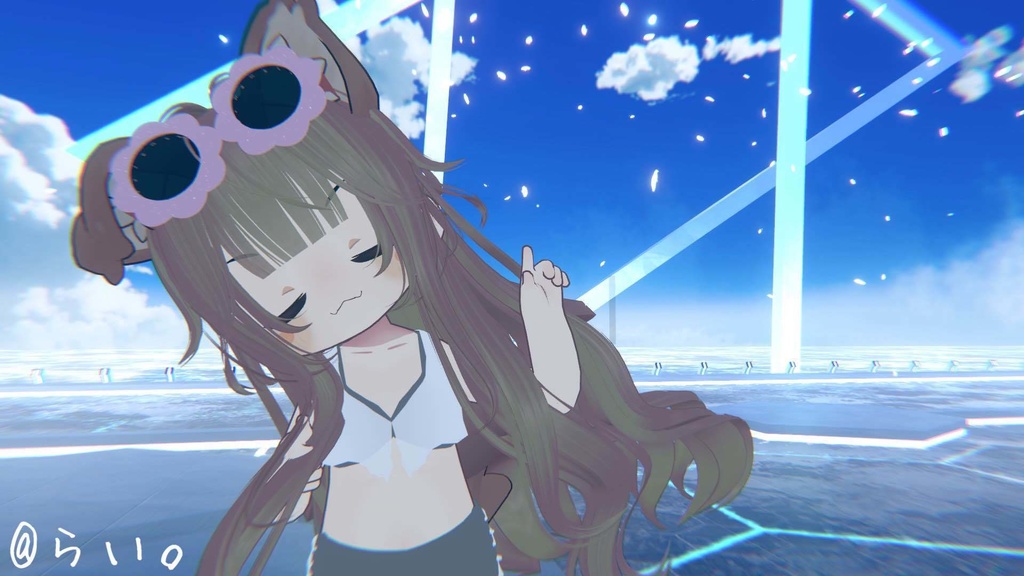 high waist lace up bikini set ハイウエストレースアップビキニセット(まめひなた-mamehinata- / まめふれんず)VRChat向け