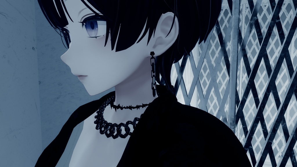 COOL accessory SET(サンダル・ピアス・チョーカー・ネックレス・指輪4種)【水瀬】【森羅】【仙猫】【豺狼】【まめひなた】(VRChat想定)