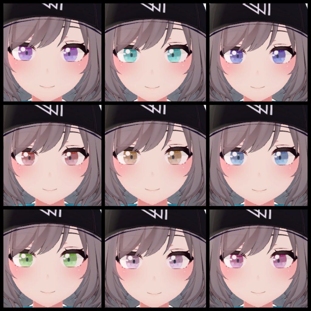 【沙猫専用】 うるうる瞳テクスチャ/ eye texture (17色)VRChat想定