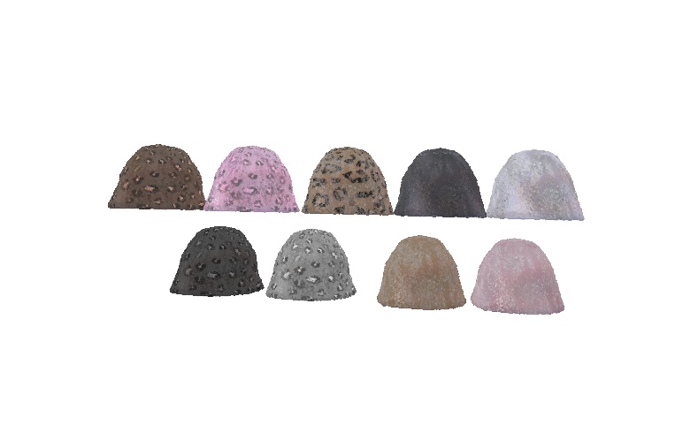 【まめひなた mamehinata】 【キプフェル Kipfel 】ファーバケットハット(22色)VRChat想定