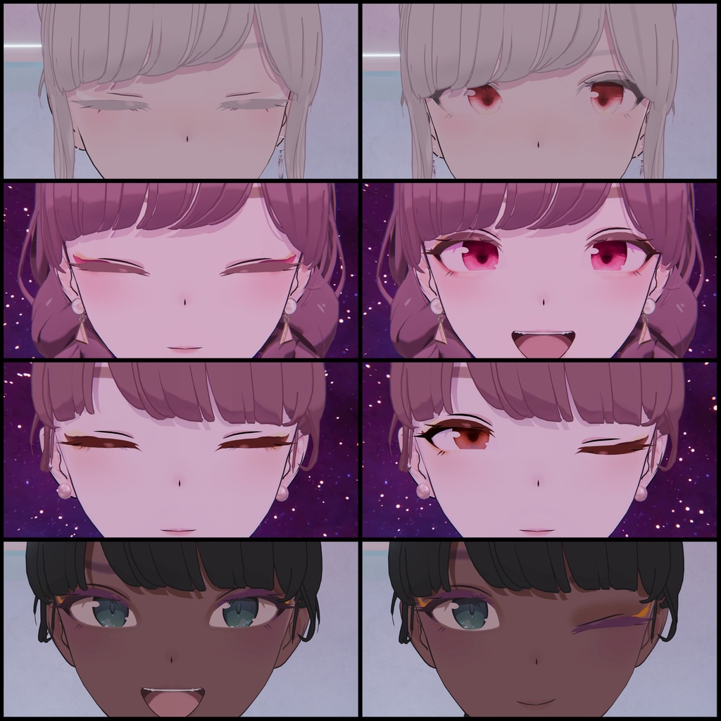 Unityだけで完結!【Lapwing専用】メイク/makeup texture (VRChat想定)
