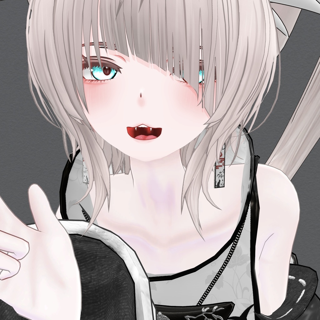 Unityだけで完結!【仙猫、豺狼、玄狐】3アバターフルパック!口内texture カラバリ10色以上(VRChat想定)!!