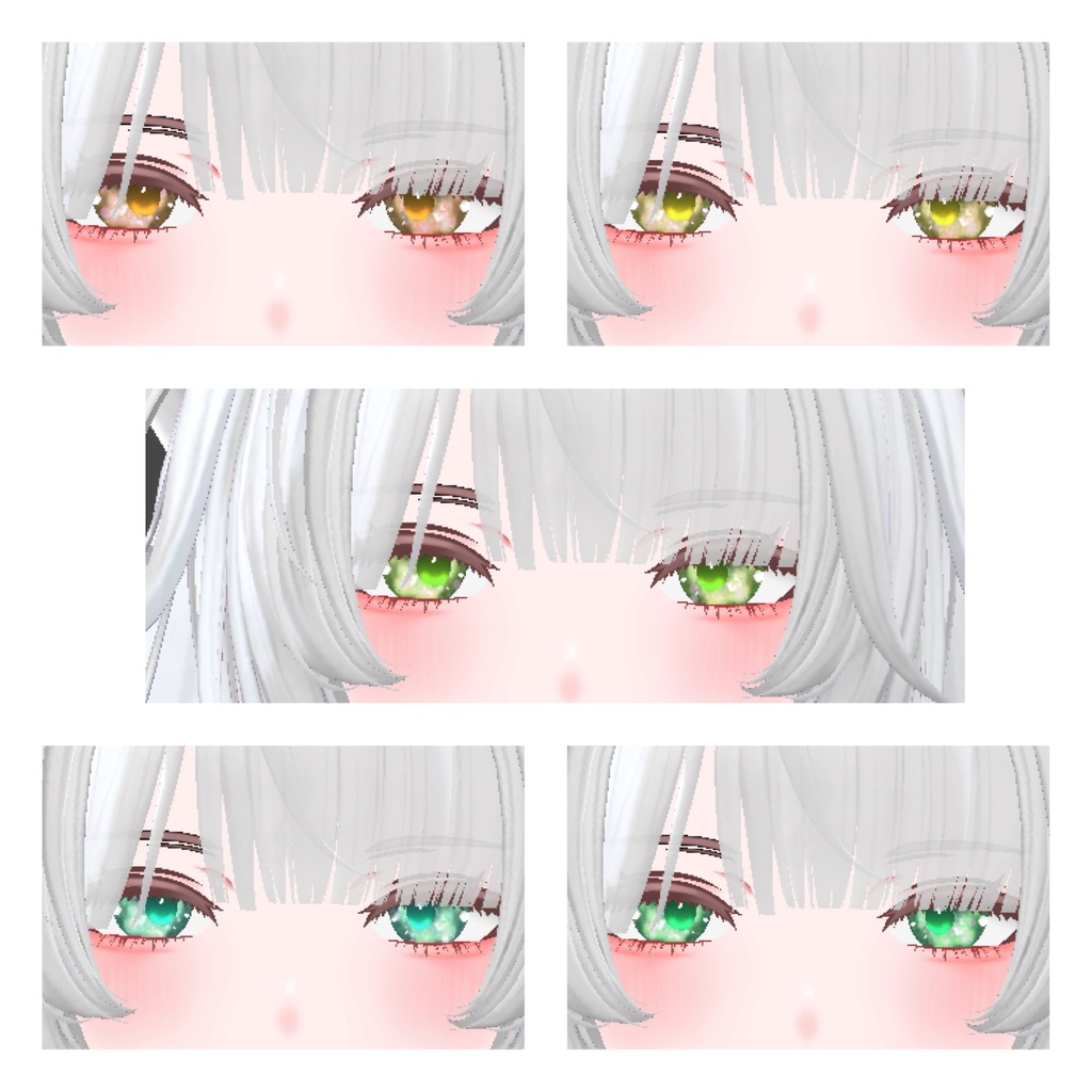 【仙猫】【豺狼】動く!しゅわしゅわ瞳テクスチャ/eyes texture(10色展開)VRChat想定