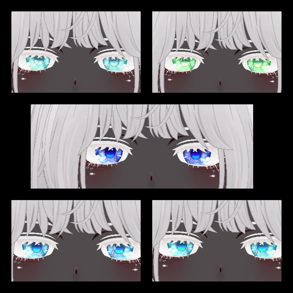 【仙猫】【豺狼】動く!しゅわしゅわ瞳テクスチャ/eyes texture(10色展開)VRChat想定