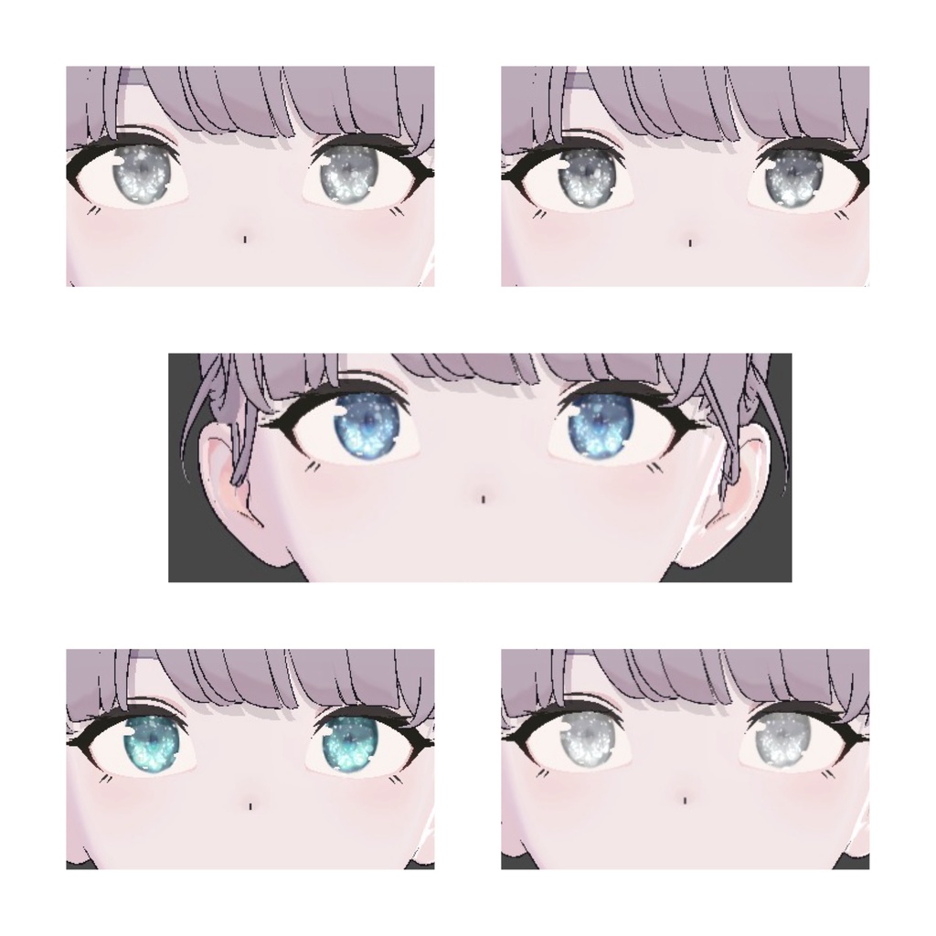 【Grus、Lapwing】動く!しゅわしゅわ瞳テクスチャフルパック/eyes texture set(11色展開)VRChat想定