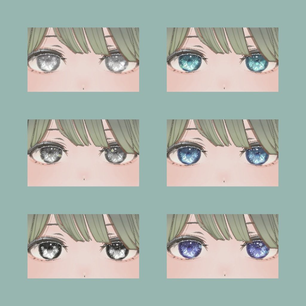 【Lowtus】動く!しゅわしゅわ瞳テクスチャ/eyes texture set(11色展開)VRChat想定