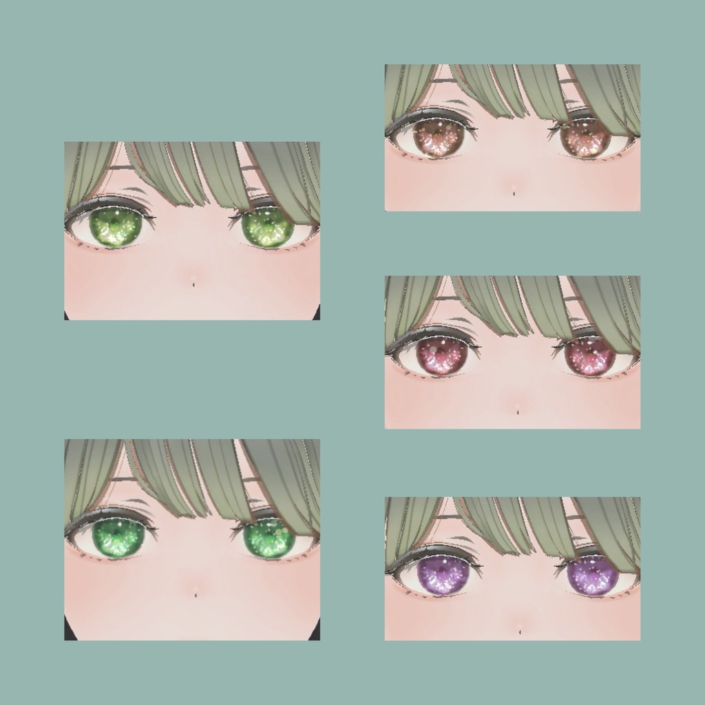 【Lowtus】動く!しゅわしゅわ瞳テクスチャ/eyes texture set(11色展開)VRChat想定