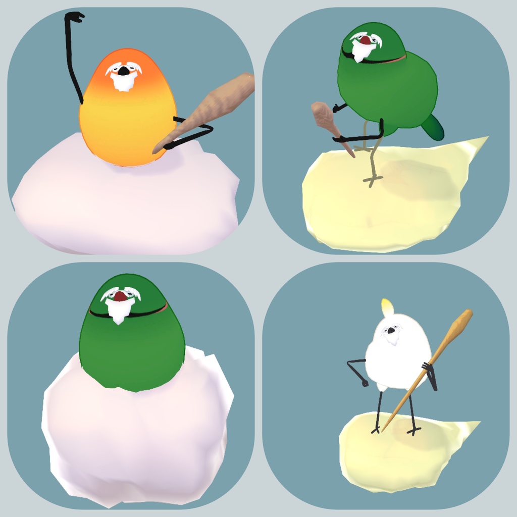 【Bird/鳥】鳥仙人 【MA簡単導入】VRChat想定