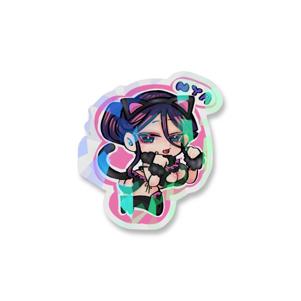 ネコゆきちゃんキラキラステッカー