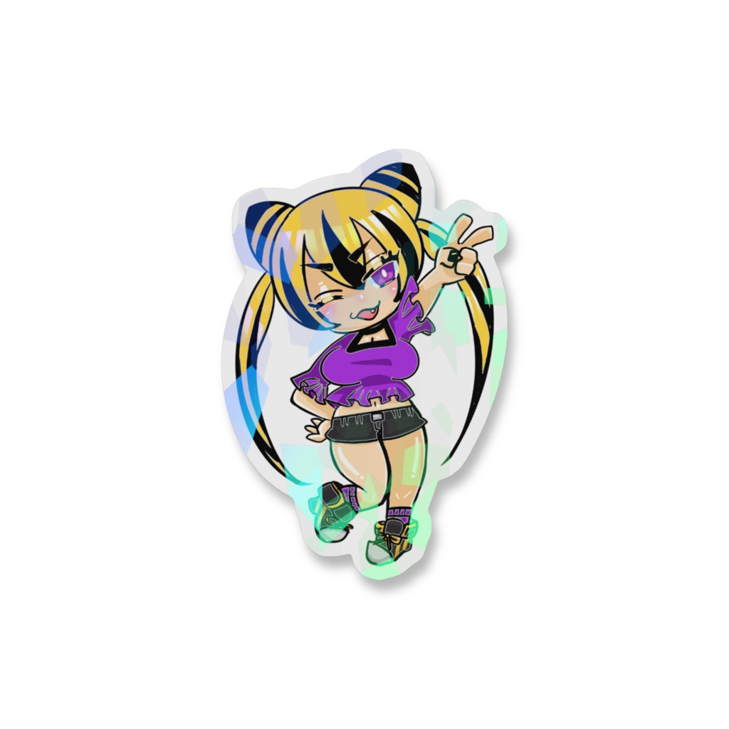 勝利のV!虎鉄キラキラステッカー