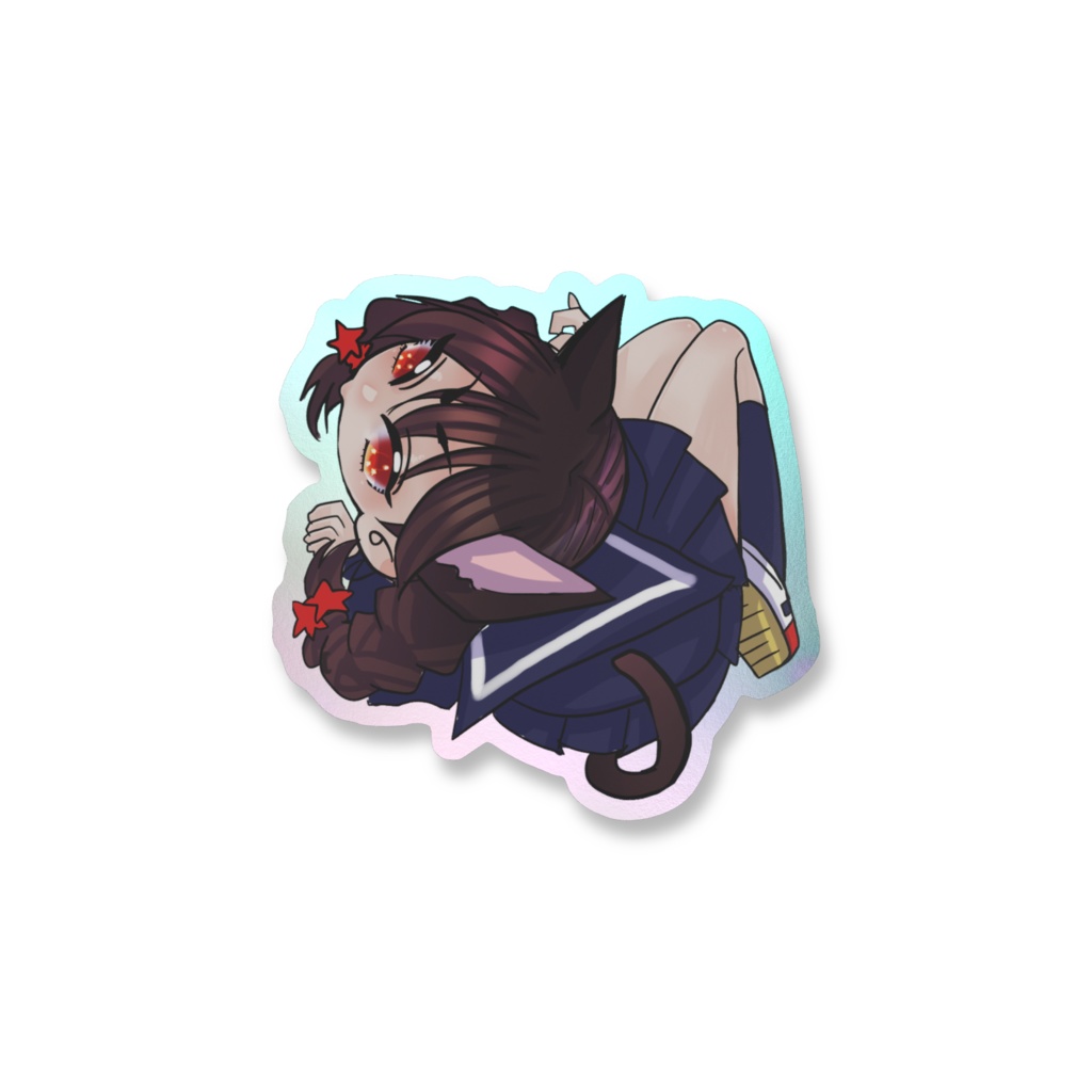 ラブリーキャットノリコさんオーロラステッカー