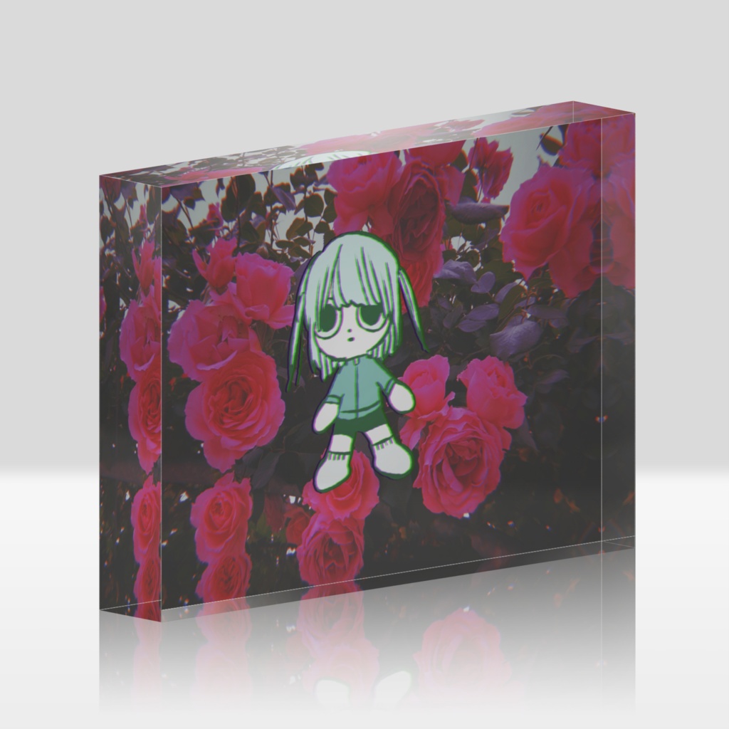 薔薇園 アクリルブロック