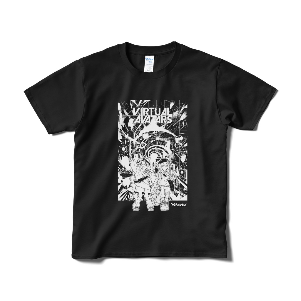 Virtual Avatars [まめひなた&キプフェル] Tシャツ ブラック [Black]