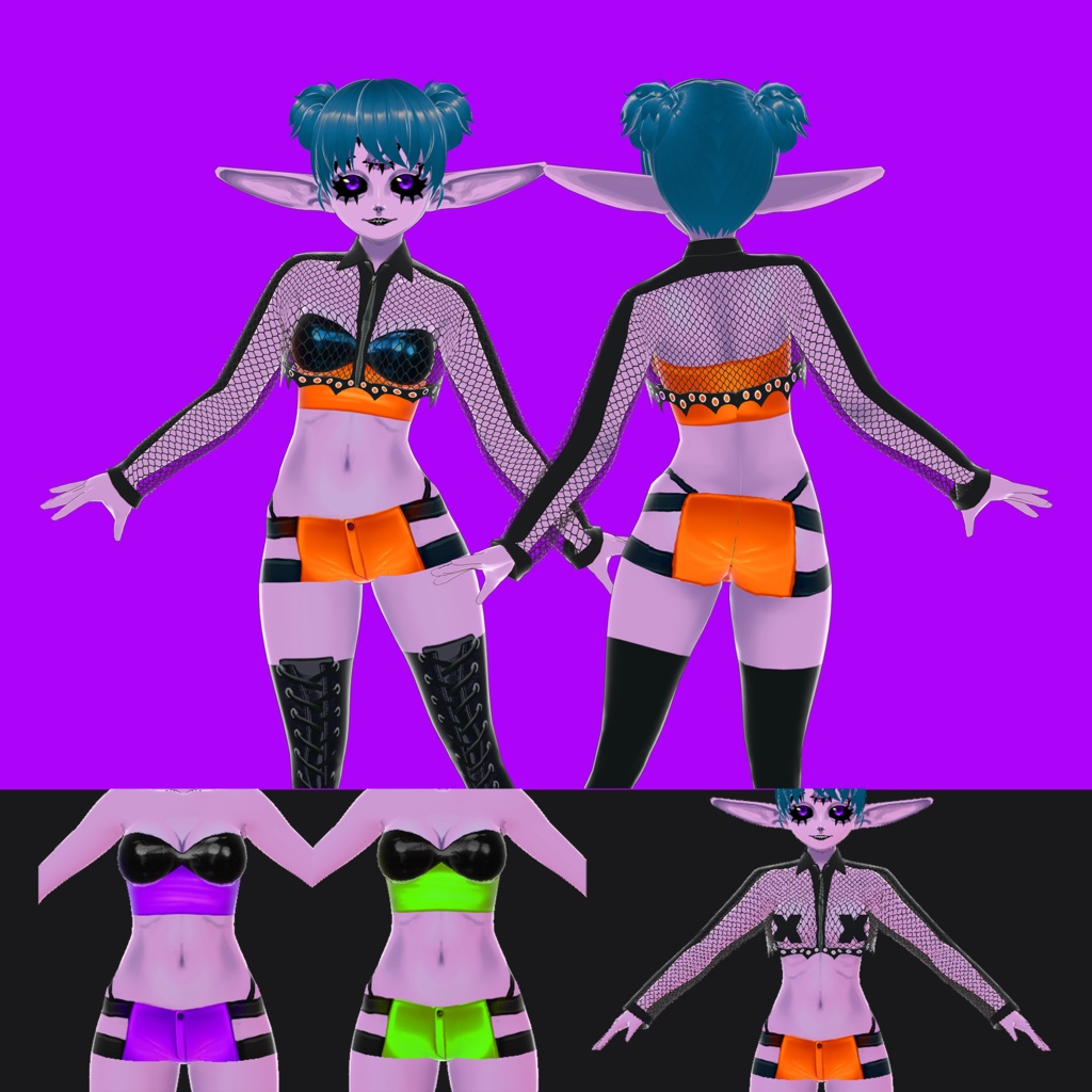 Bat Jacket and Latex Outfit