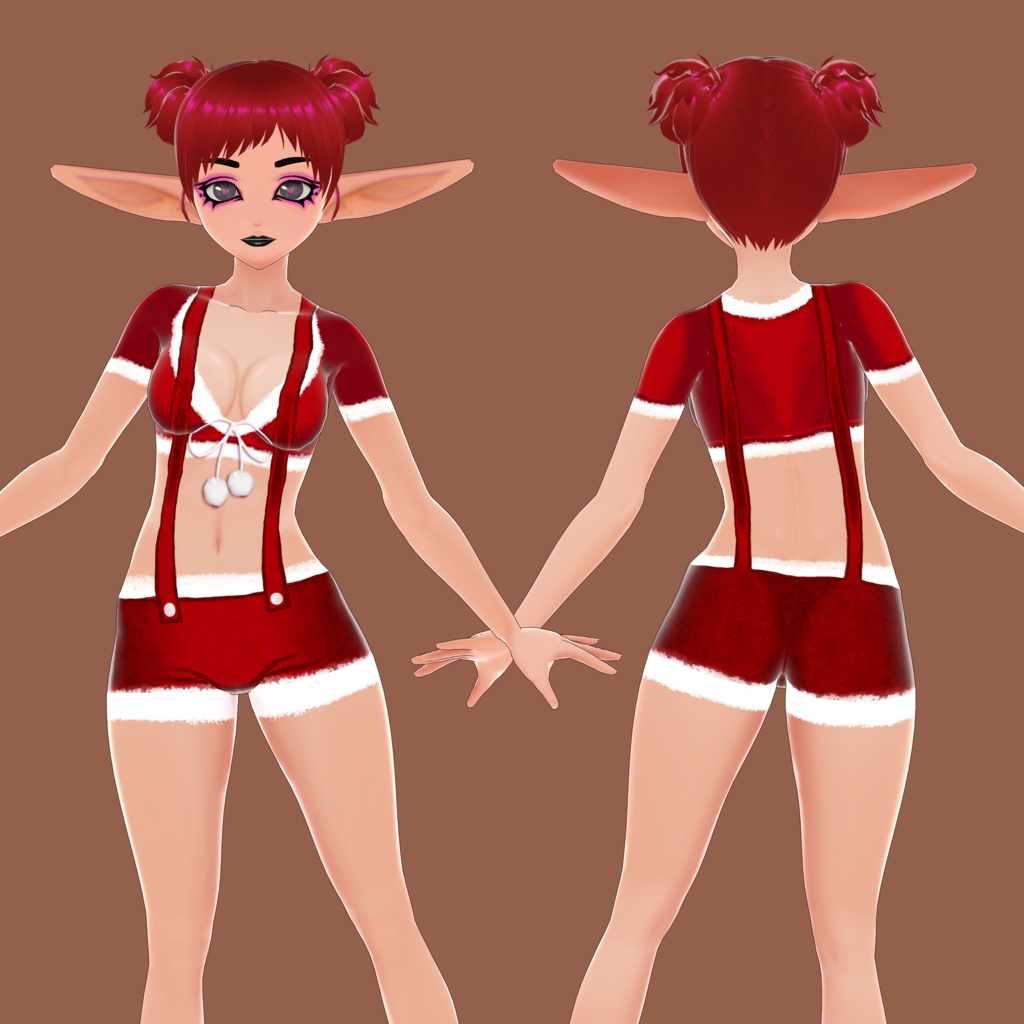 Red Holiday Santa Overalls