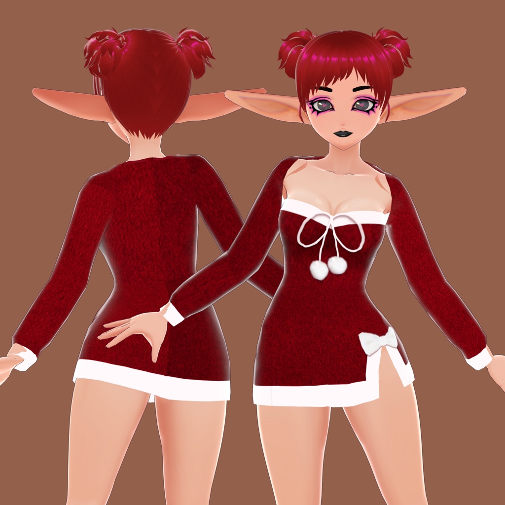 Holiday Red + White Dress