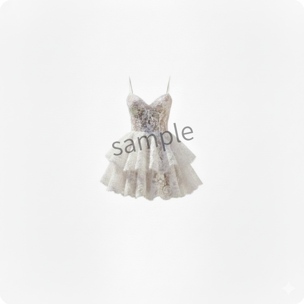 【AI生成】ミニ丈ティアードドレス【AI-generated】Tiered Mini Dress