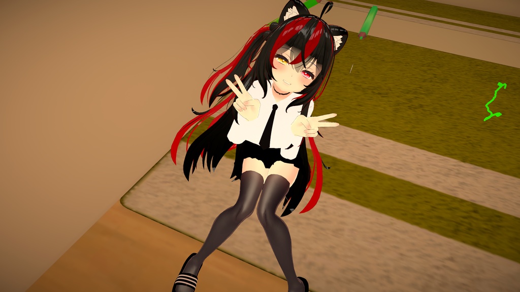 Low Poly Three Line Slipper (For koyuki,EYO/狐雪,イヨ,ここあ,ウルフェリア用)