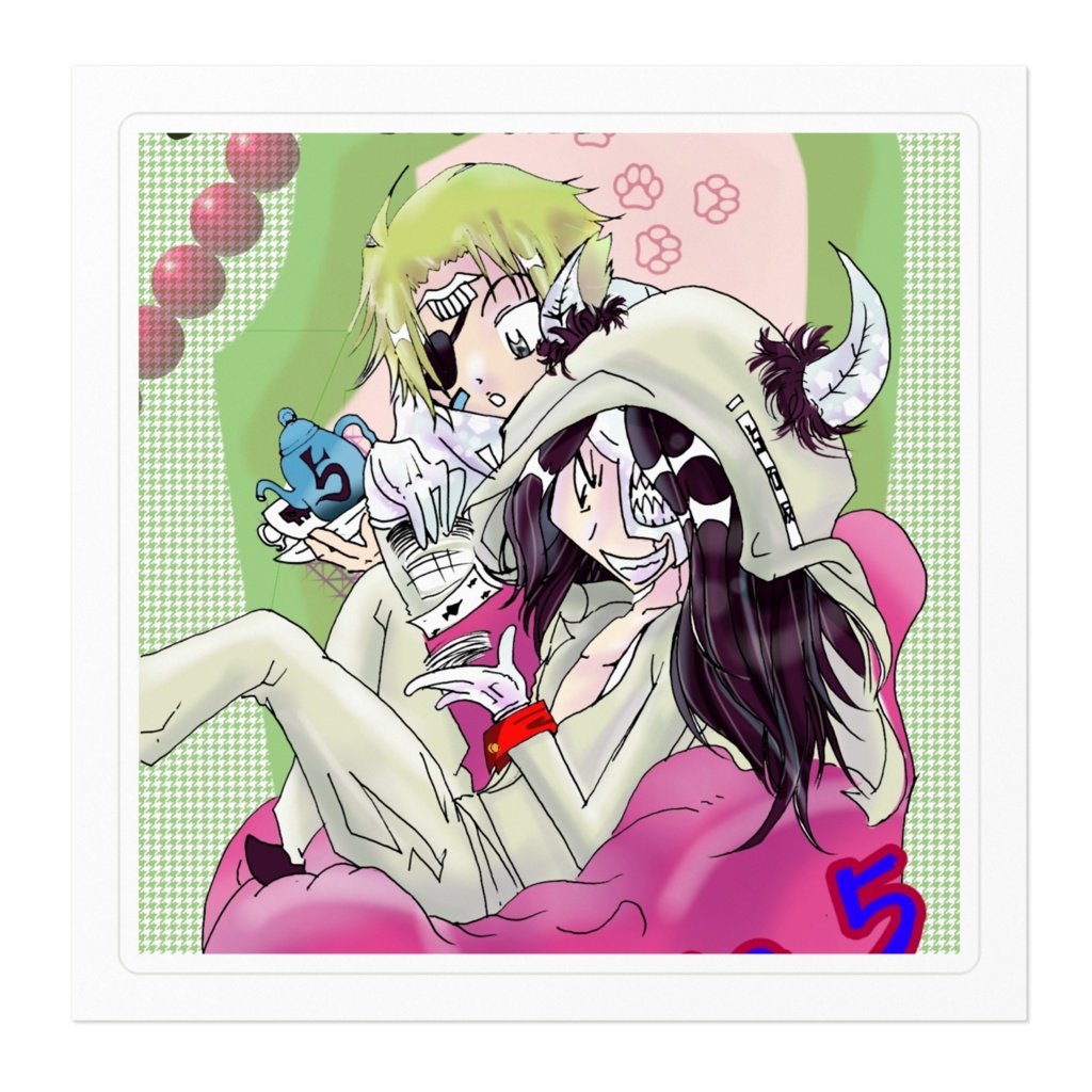 テスラ&ノイトラ主従ステッカー