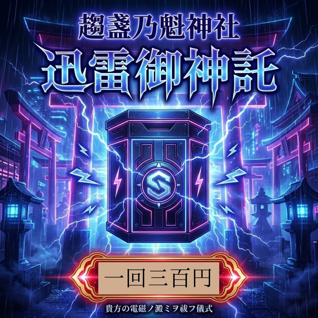 【趨盞乃魁神社】電磁ノ禍ヲ祓フ「迅雷御神託」 ― 損ヲ捧ゲテ徳ヲ積ム、身ヲ削ル儀式 ―