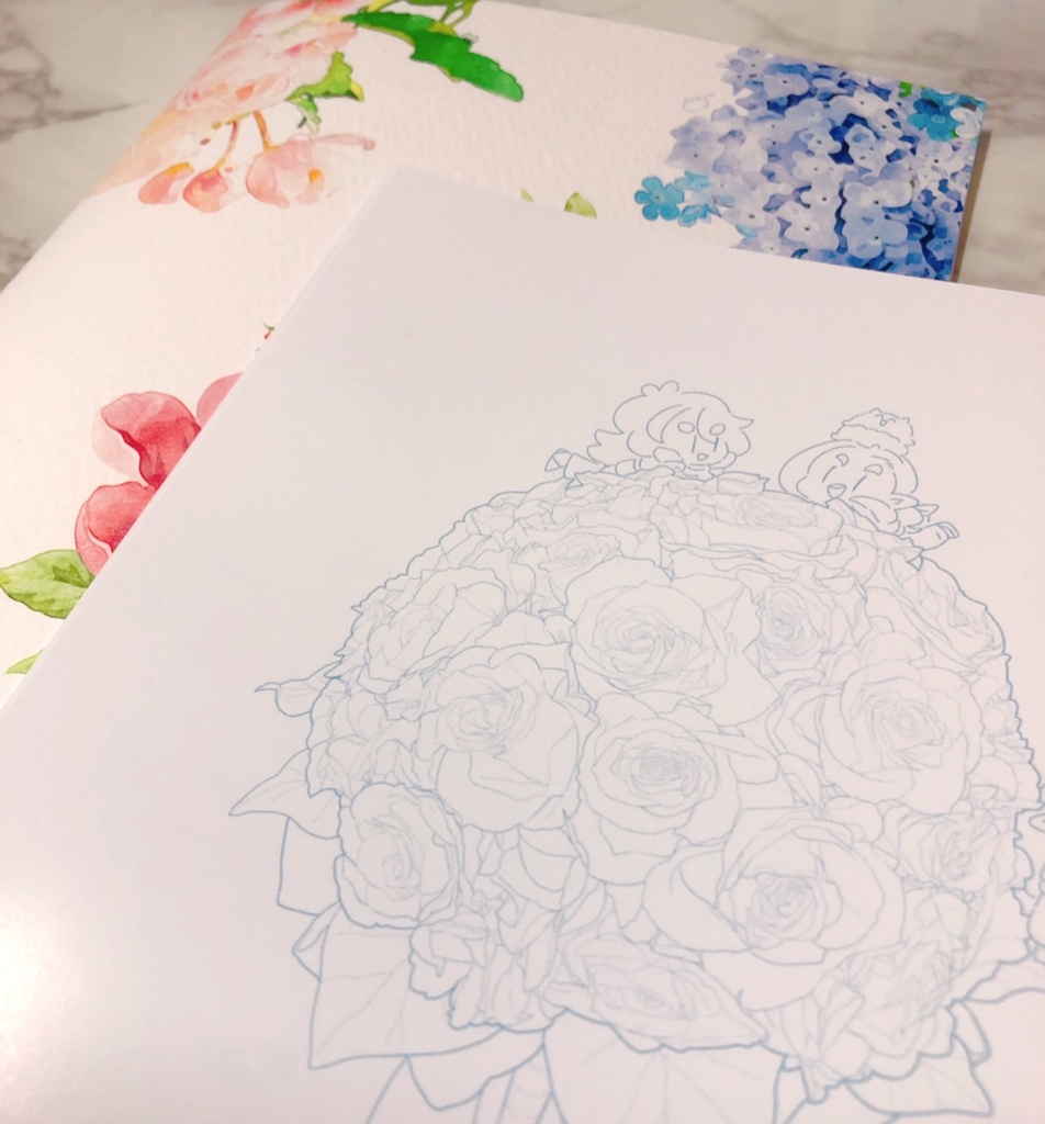 万年筆インク色見本ぬり絵本