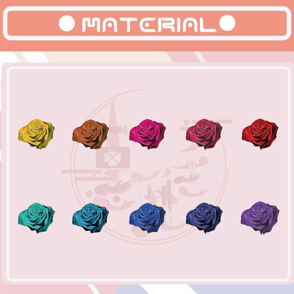 【無料素材PNG】ROSES-2-玫瑰花-2-バラ-2
