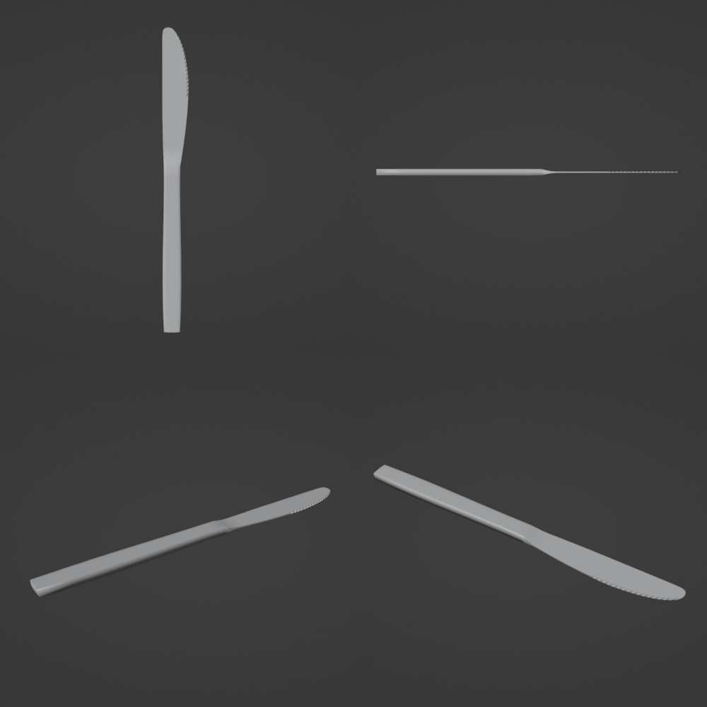 【3Dモデル】テーブルナイフ