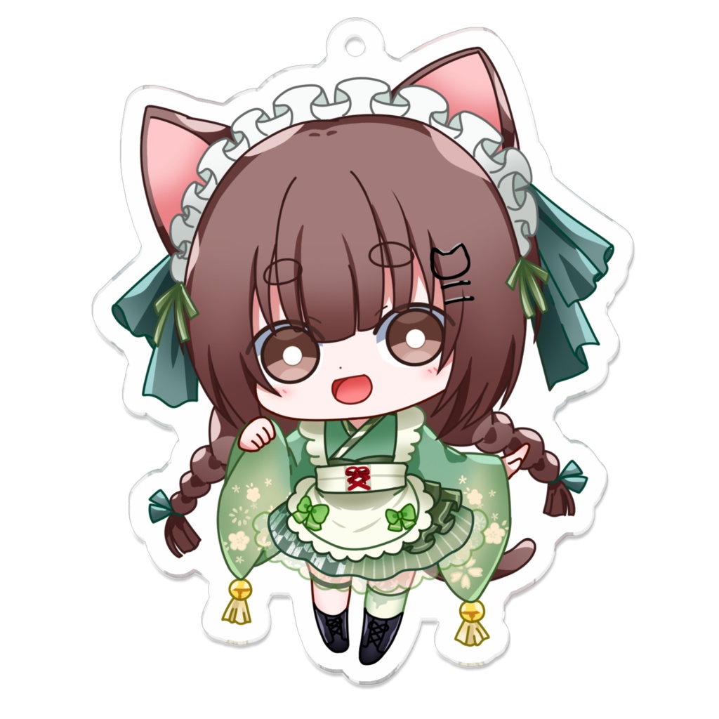 汐見なぎこの和風メイドアクリルキーホルダー