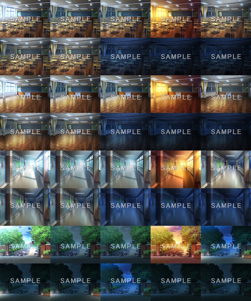 フリー背景素材集01_学園編