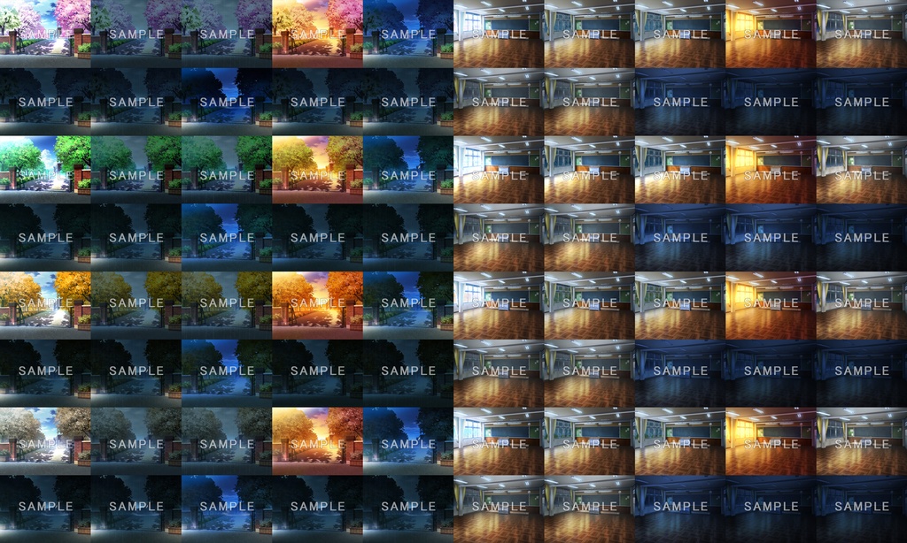 フリー背景素材集06_春夏秋冬編