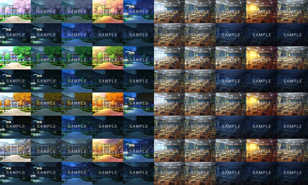 フリー背景素材集06_春夏秋冬編