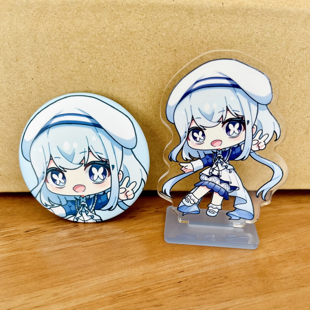 クラゲちゃん  アクリルスタンド  缶バッジ  セット  ステッカーおまけ付き