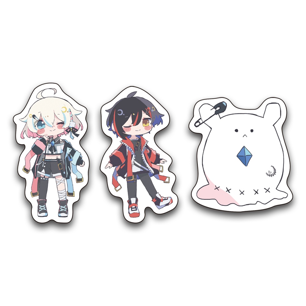 夜澄家のっょっょステッカー（３枚セット）