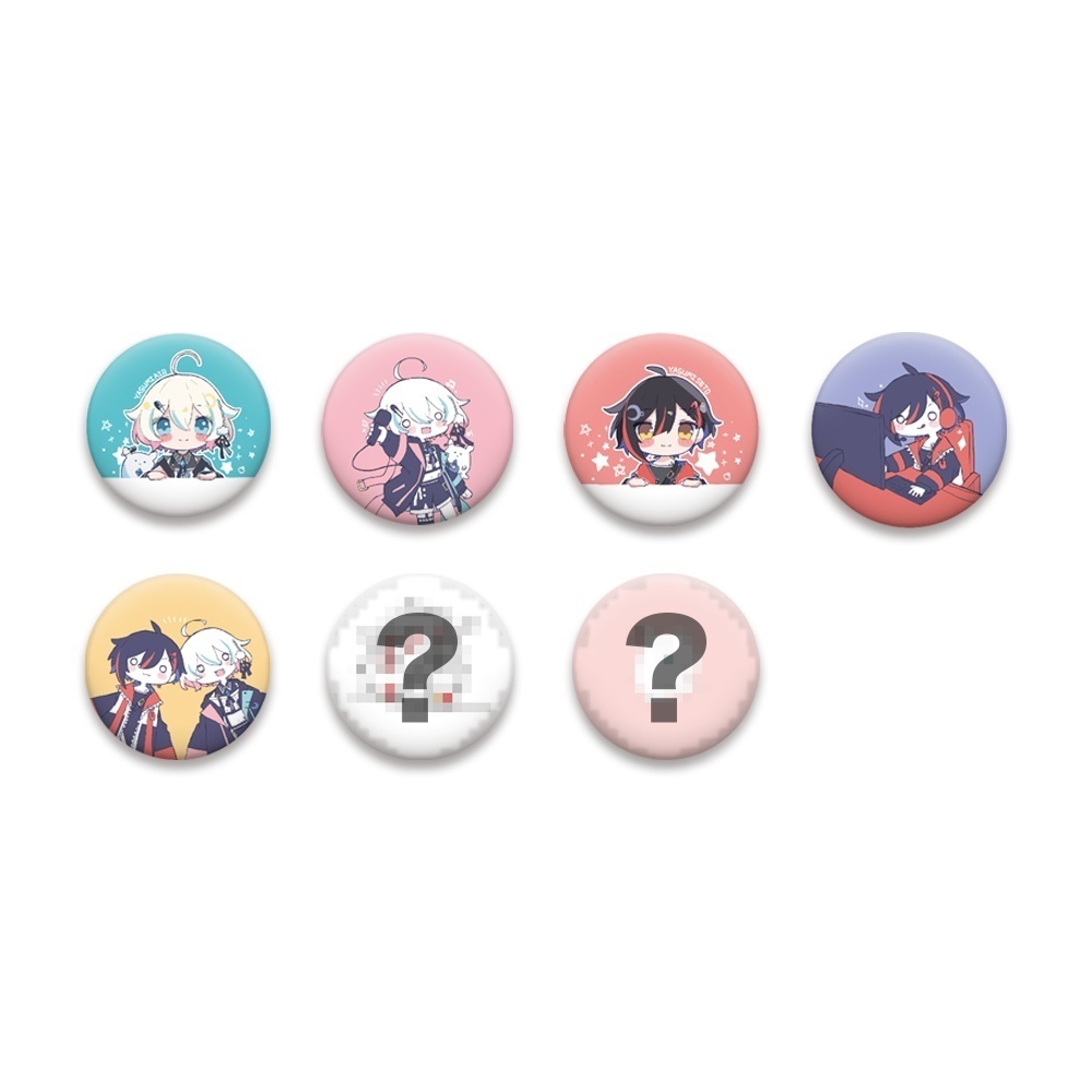 何が出るかはお楽しみ！夜澄家ランダムミニ缶バッジ