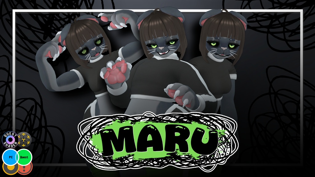 Maru 【PC/Quest/IOS+ ARKit Face Tracking】