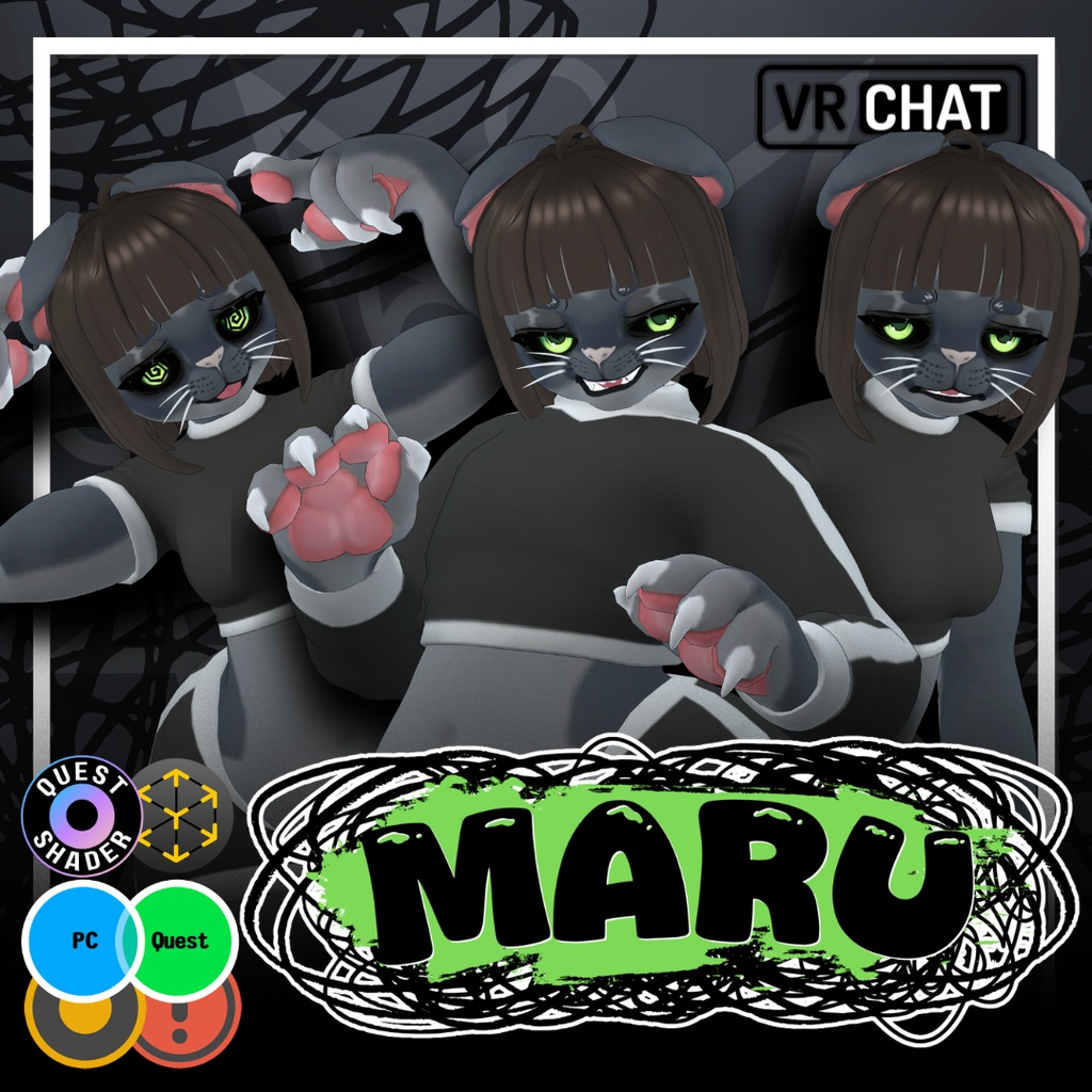Maru 【PC/Quest/IOS+ ARKit Face Tracking】